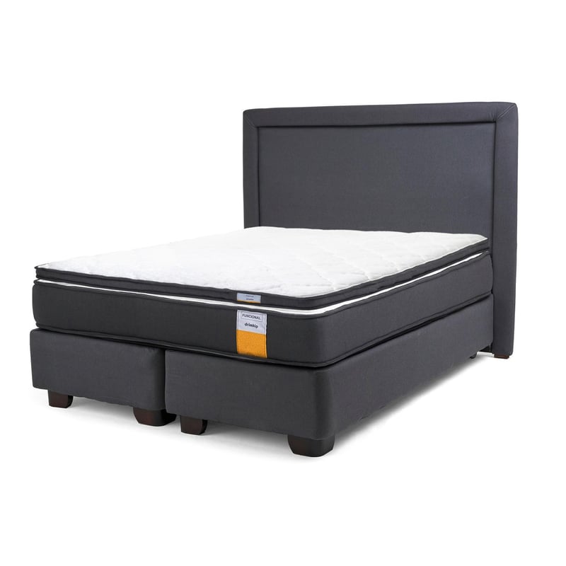 DRIMKIP - Cama Americana funcional 2 pl plus + respaldo + topper