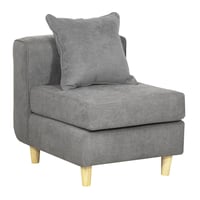 Butaca 1 cuerpo Eagle 62x70x80 cm Gris