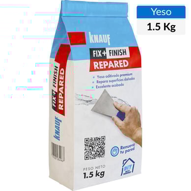 Yeso premium Repared de 1,5 kg para reparar superficies daadas