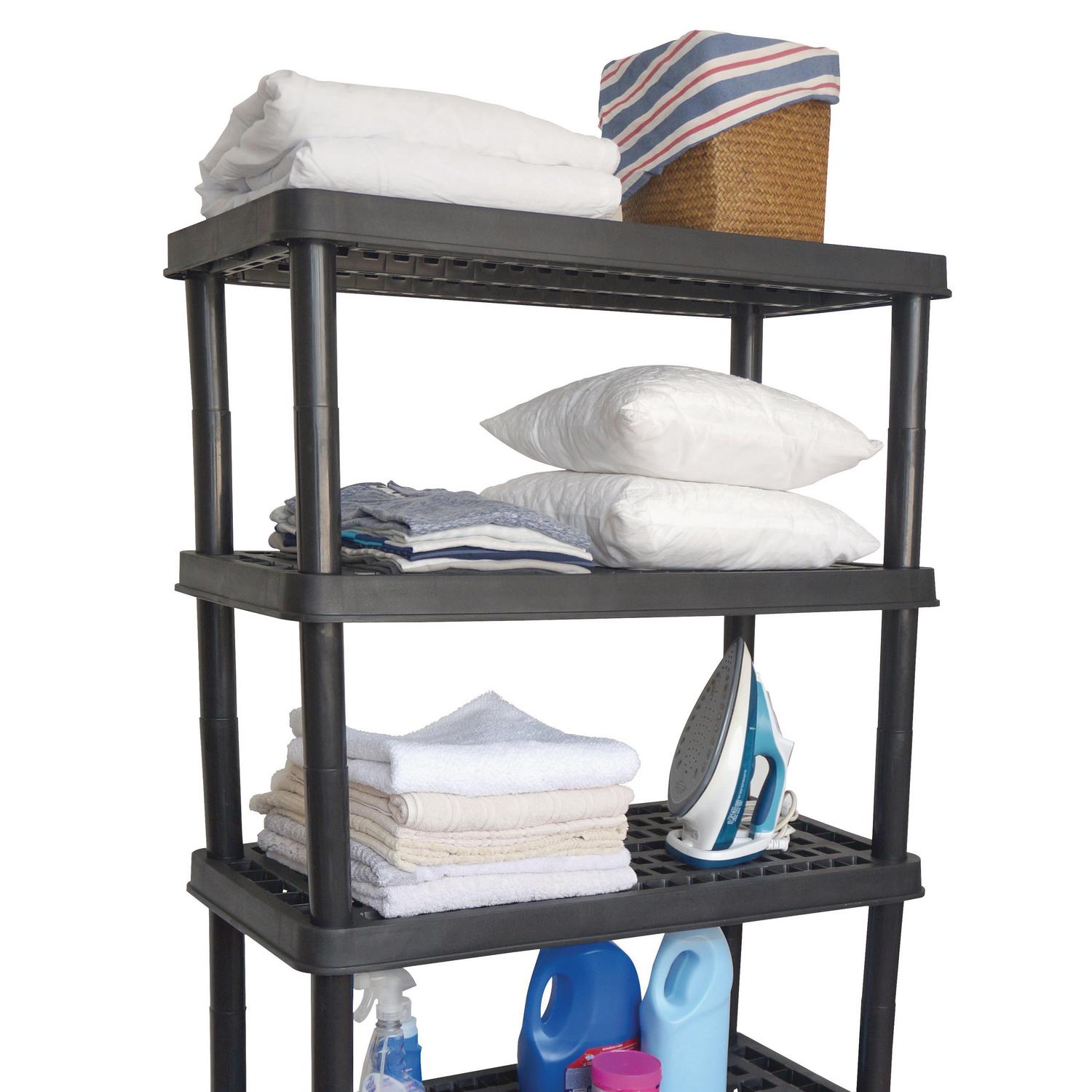 Estante De Plástico Blanco Con 3 Estantes