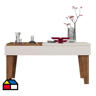 Mesa Centro Veneza moderna 68,2x41,5x34,5 cm beige/matte