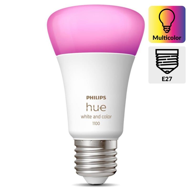 PHILIPS HUE - Ampolleta Philips HueWCA 9W A60 Base E27 1100Lúmenes