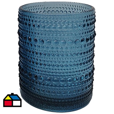 Vaso con relieve 330 ml azul