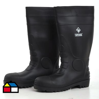 Bota PVC punta y planta Negra T44