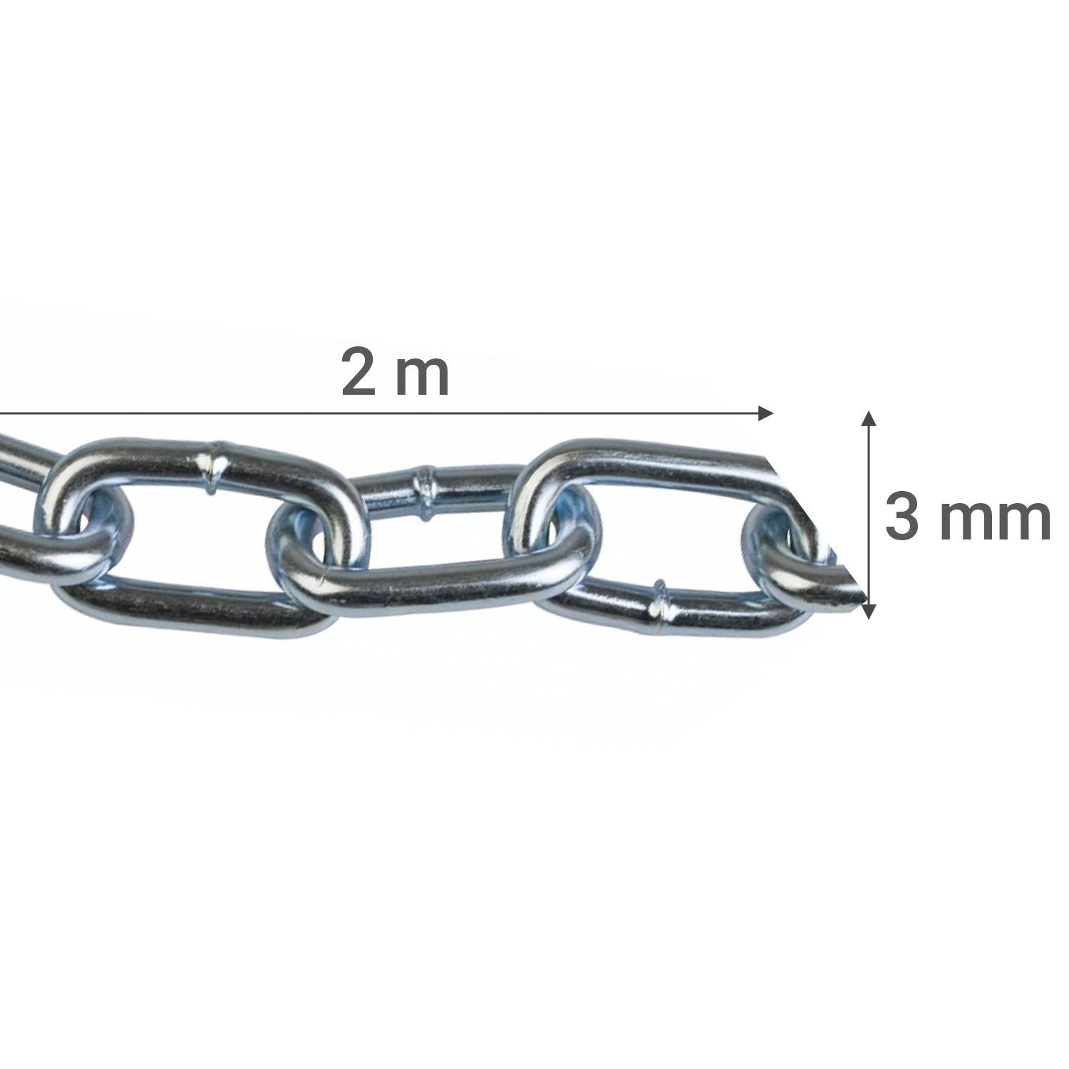 Catena Acciaio Inox 316 3 Metri - DIN 763 Maglie Lunghe Per Sicurezza E Lavori - Foto 6