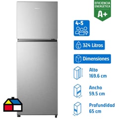 HISENSE - Refrigerador Top Freezer No Frost 324 Litros Silver RD-42WR