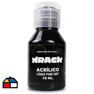 Pintura acrlica negro brgido 70ml