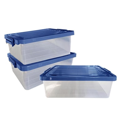 Pack 3 cajas plsticas planas 39 l