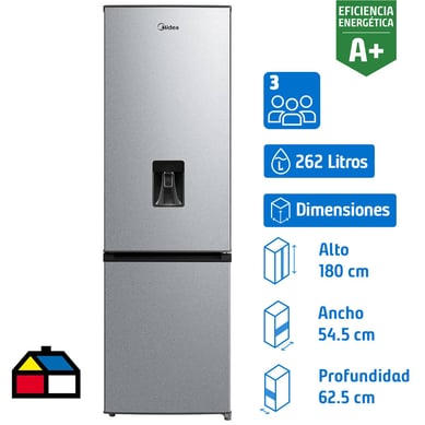 Refrigerador Bottom Freezer No Frost 262 Litros Silver MDRB380FGE50