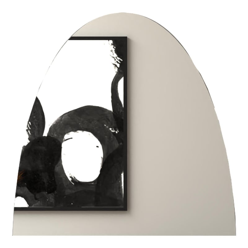 TUHOME - Espejo Decorativo Semicírculo 60x60 cm Sorano