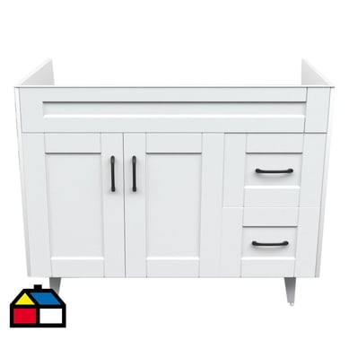 Mueble vanitorio deluxe 100 cm blanco (sin cubierta)