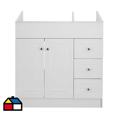 Mueble vanitorio 80 cm blanco (sin cubierta)