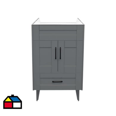 Mueble vanitorio deluxe 50 cm gris (sin cubierta)