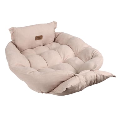 Cama de perro 68x50x40 cm beige claro