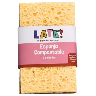 Esponja compostable 2 unid