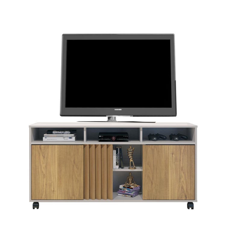 VEKKAHOME - Rack TV Viena Blanco 55 " 136x66x36 cm