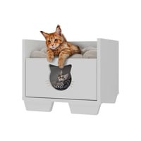 Cama para Gato 34,5x39x40 cm Blanco