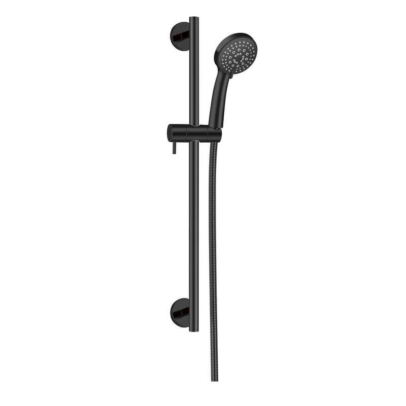 AICA Columna De Duchas Negro Mate Y Grifos De Cocina En Negro