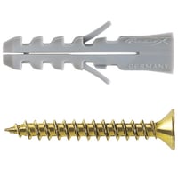 Tarugo Nylon S8mm + Tornillo 5x45mm 50 unidades