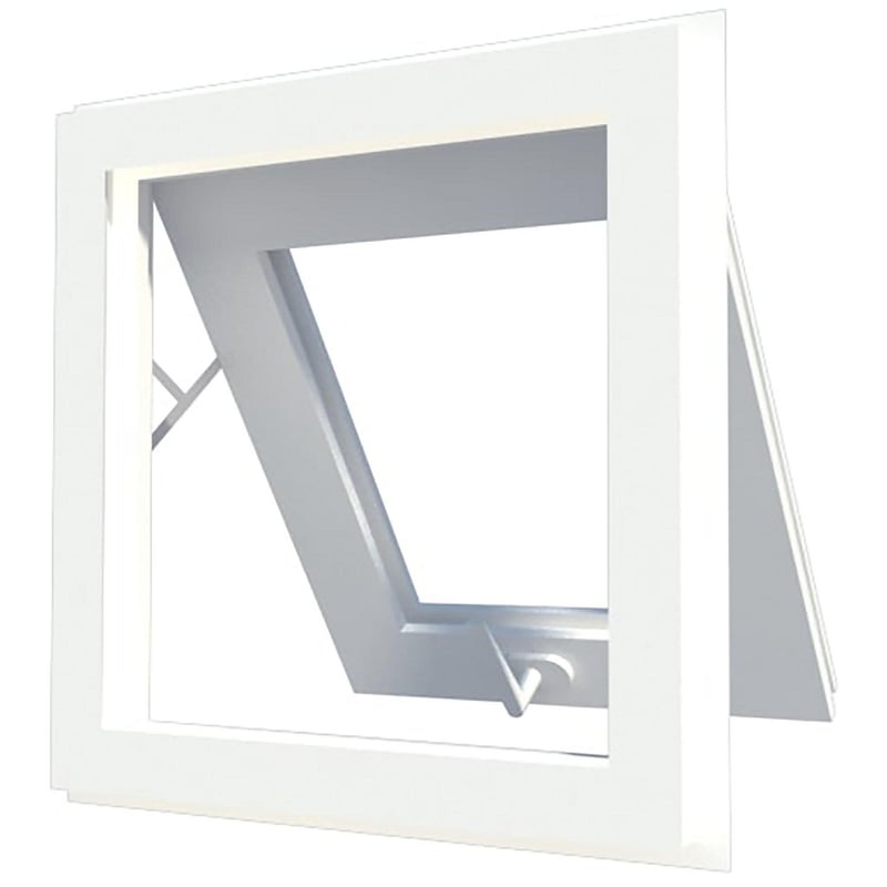 VENTO - Ventana PVC Proyectante 60x120 cm Vidrio Termopanel Blanco