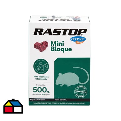 Raticida en Mini Bloques Rastop 500 gr