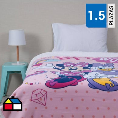 Frazada Polar Sherpa 150x200 cm Minnie Daisy