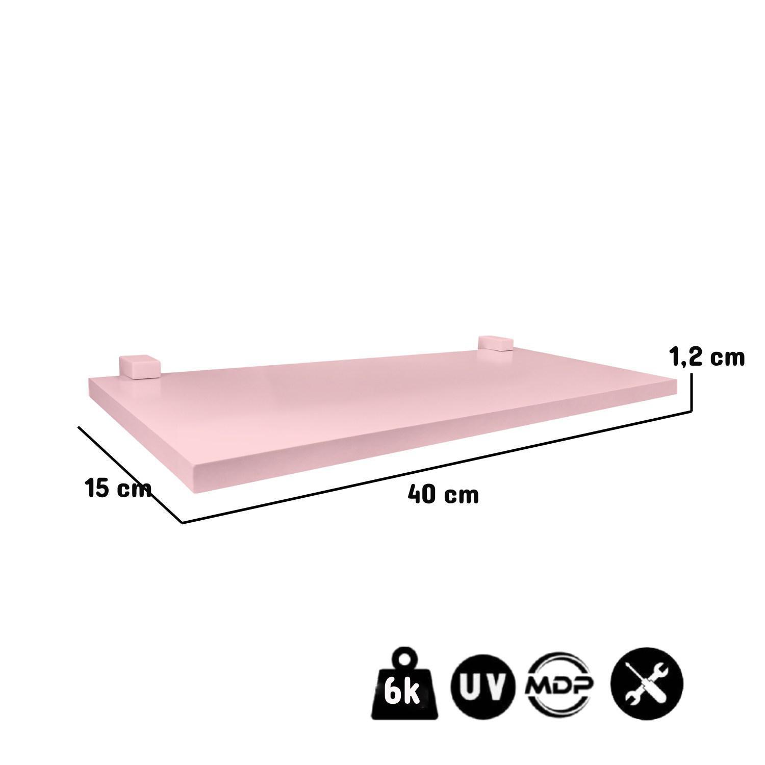 Set de Repisas MDP 2 Nivel(es) 40x1.2x15 cm Rosado | Sodimac - Falabella