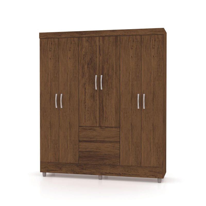 Closet Ideal 6 puertas 2 cajones rustico | Sodimac - Falabella