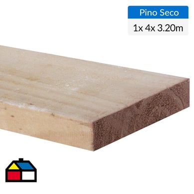 1 x 4 x 3,20 m Pino dimensionado seco