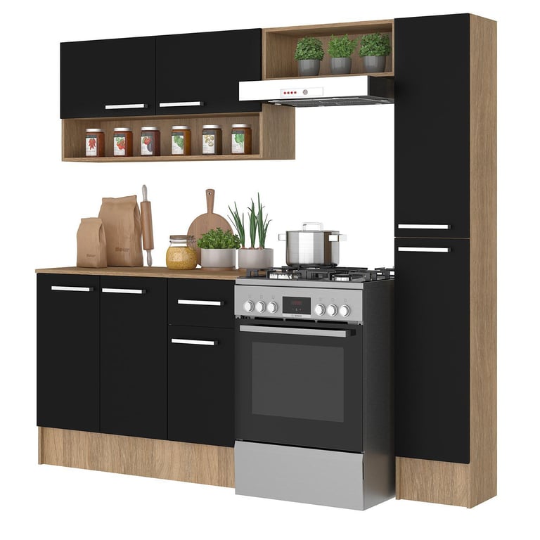 VEKKAHOME - Kit Cocina Madri Simple Grey