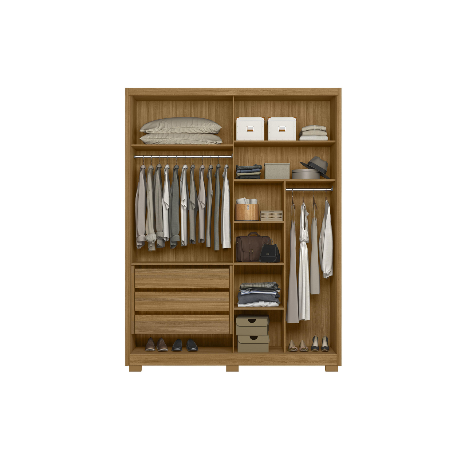 Clóset California 4 Puerta(s) 7 Repisa(s) 176x230x52 cm Café/Blanco ...