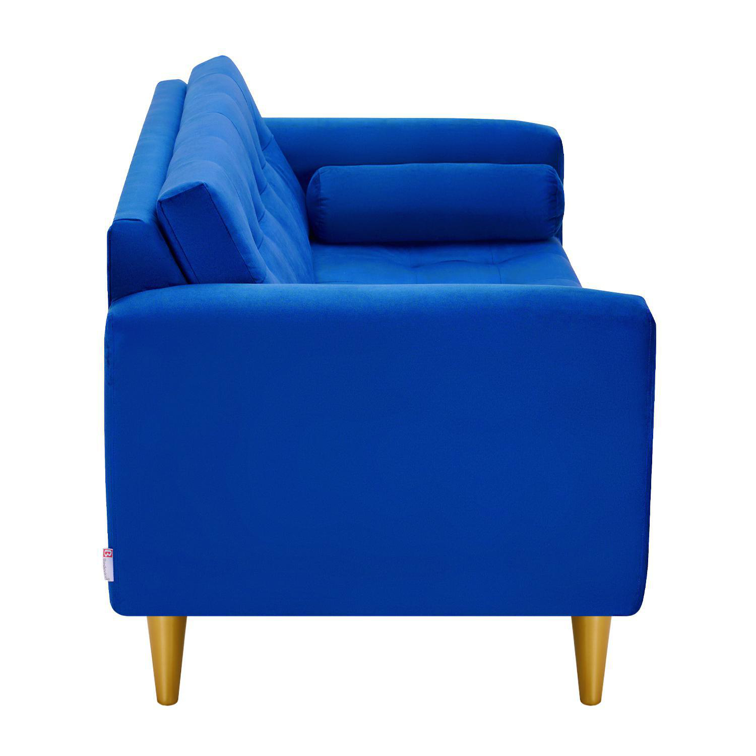 Sofá 2 cuerpos Retro 2C 140x76x78 cm Azul Rey | Sodimac - Falabella