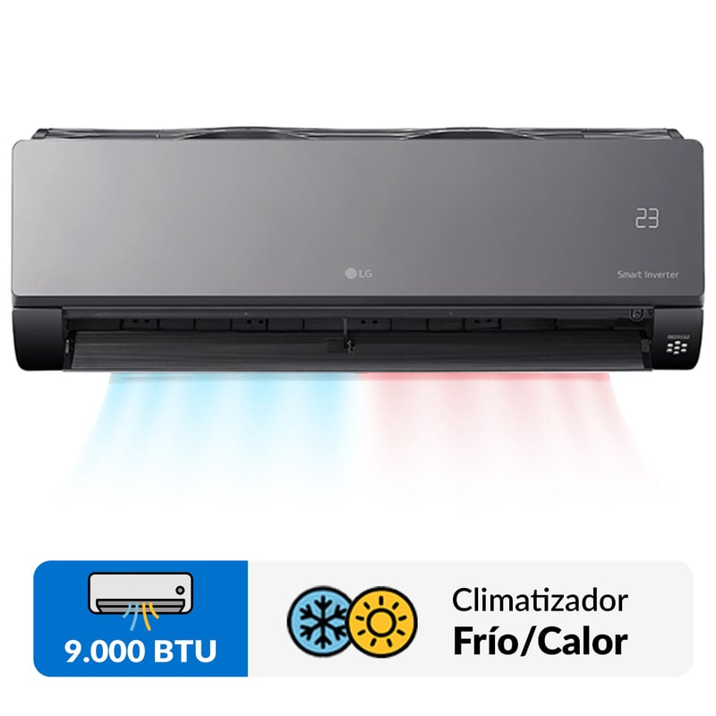LG - Aire Acondicionado Split Artcool Inverter 9.000 BTU Wifi Frio-Calor