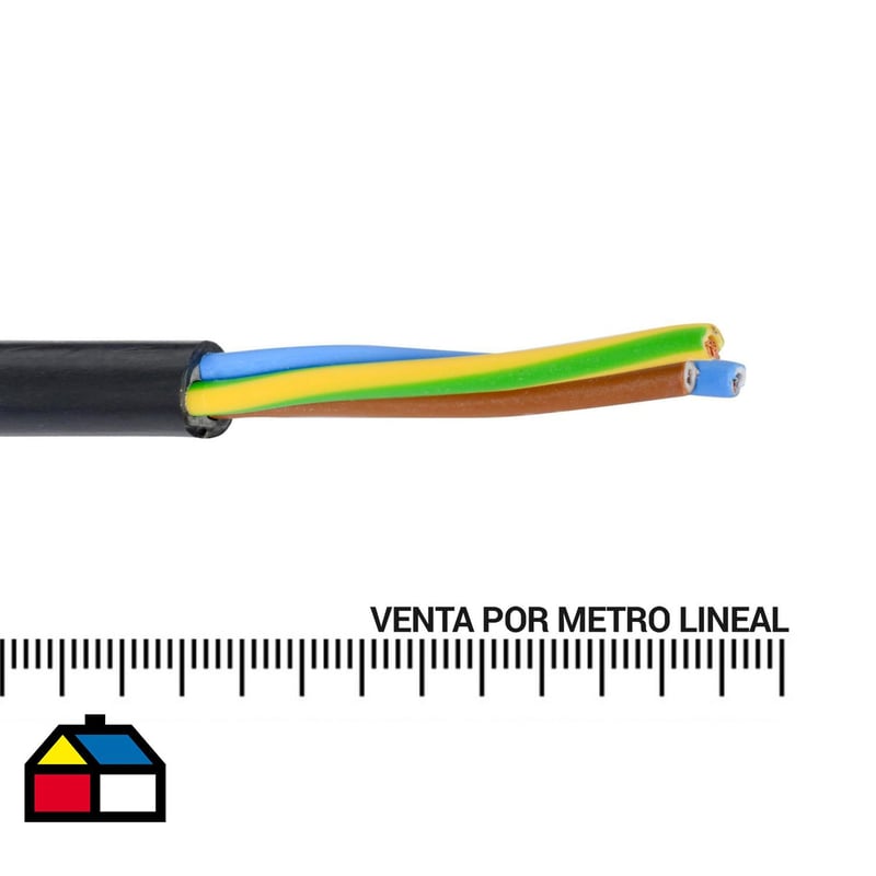 ELFLE - Cordón 3x02,5 mm2 Metro Lineal Negro