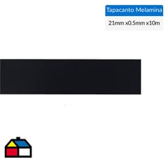 CORBETTA - Tapacanto melamina Negro encolado 21x0,5 mm 10 m