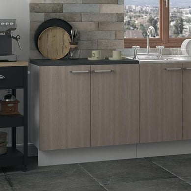 Mueble base 2 puertas cubierta