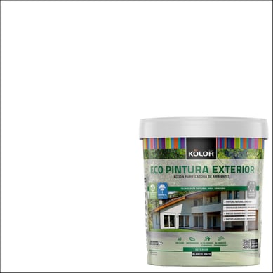 Ecopintura Kolor exterior 1/4 galon blanco mate