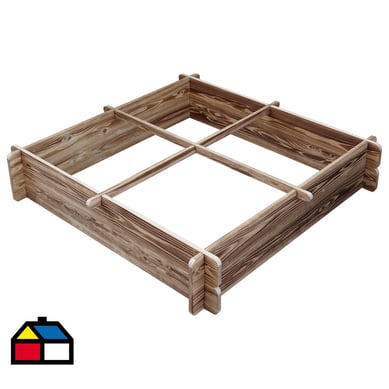 Huerto madera piso 100x100x20 cm