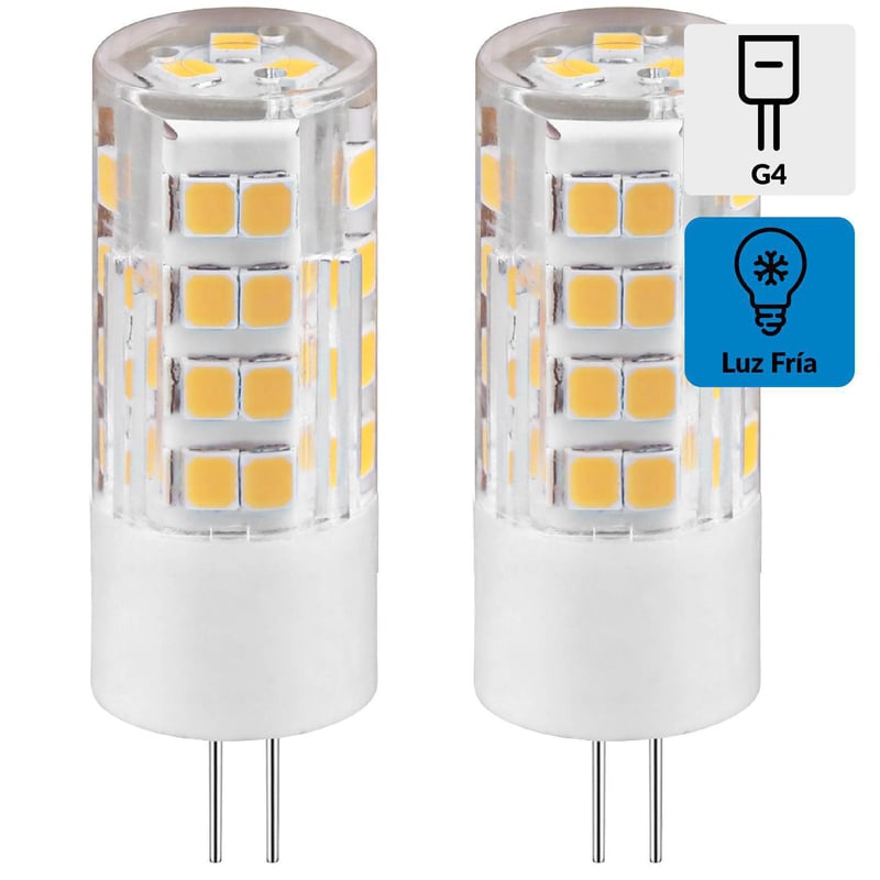 DAIRU - Pack 2 led bipin G4 3,3 W luz fria