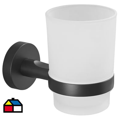 Porta vaso negro mate