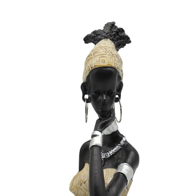 Figura africana sentada 28 cm