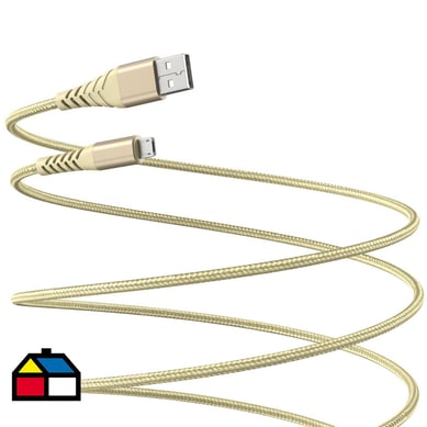 Cable USB a micro 3 metros gold