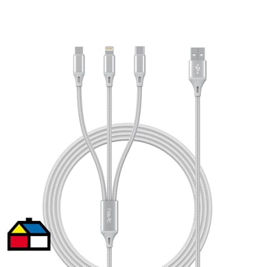 Cable USB 3en1 micro/lightnin