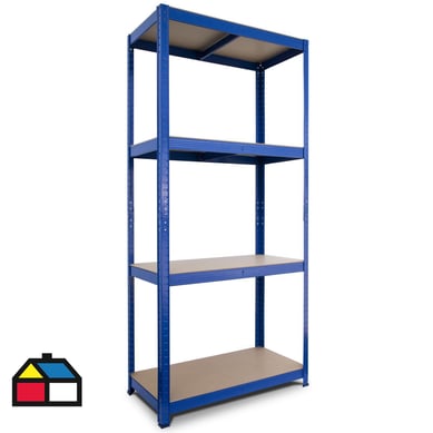 Estante 4 niveles 174x80x40 cm