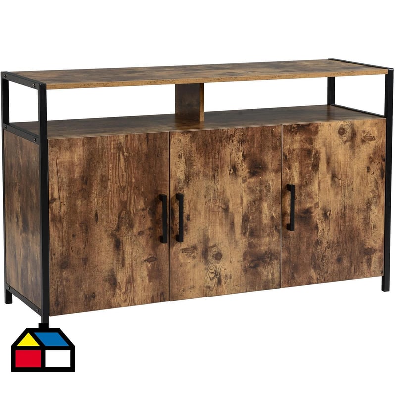 JUST HOME COLLECTION - Rack TV 3 puertas 39x120x76 cm