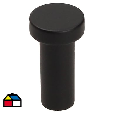 Colgador-Pomo 16mm zamak negro mate wp01