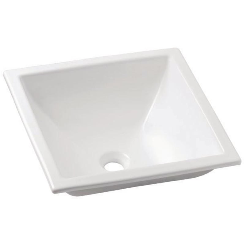 GENERICO - Lavamanos Sobrepuesto con Forma Cuadrada Porcelana 41x17x41 cm Blanco