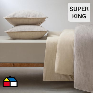 Funda plumn loneta beige sper king