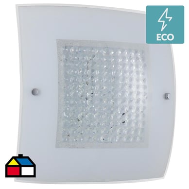 Plafn Led vidrio cuadrado 18 W