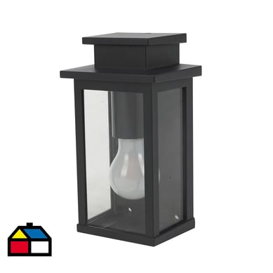 Farol muro lagar 1 luz E27 negro